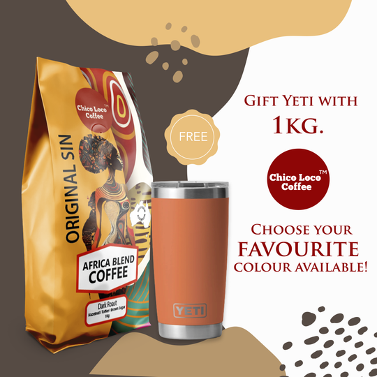 Buy 1kg  DARK ROAST Get a Gift Yeti 10 oz