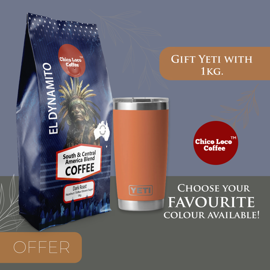 Buy 1kg  DARK ROAST Get a Gift Yeti 10 oz