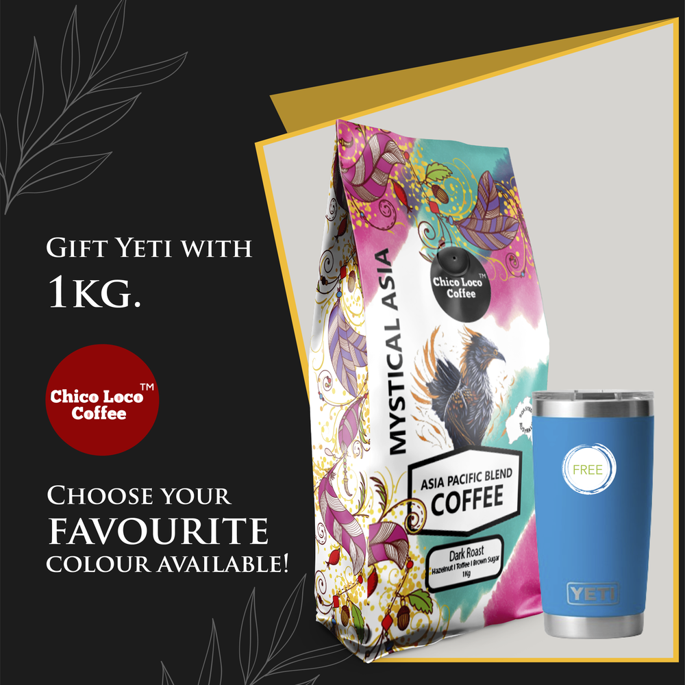 Buy 1kg  DARK ROAST Get a Gift Yeti 10 oz